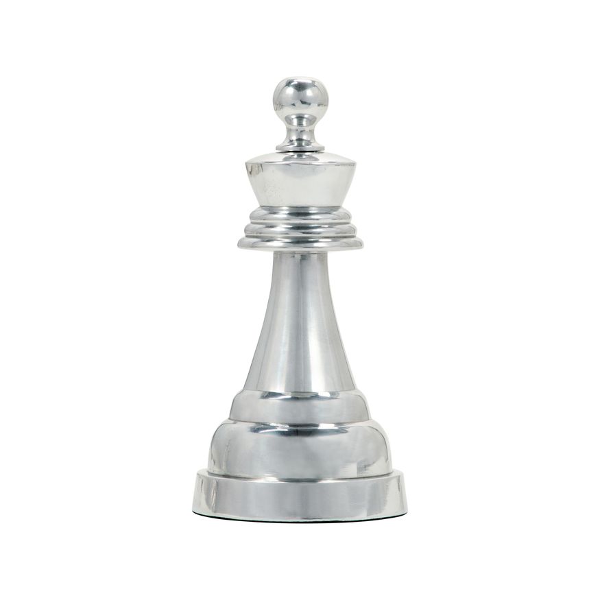 Sagebrook - 9" Metal Queen Chess Piece
