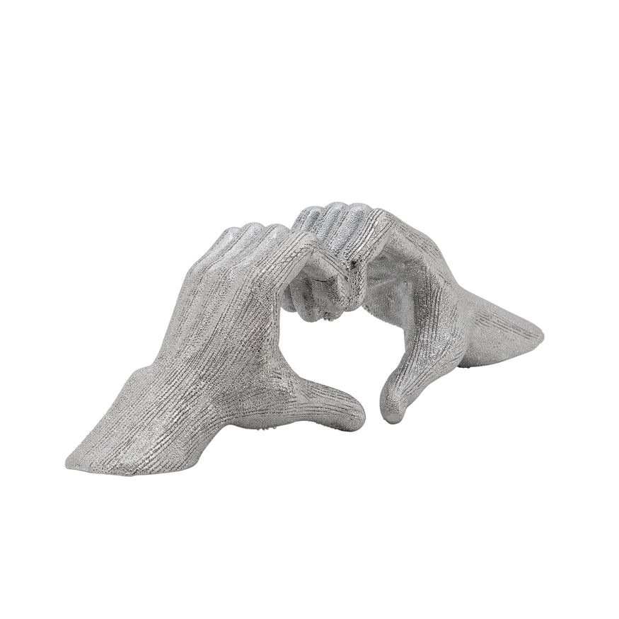 Sagebrook 5" Hand-heart - Silver