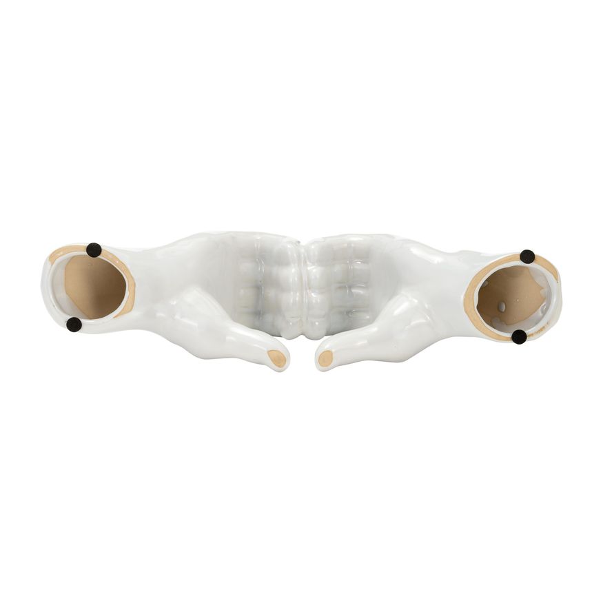 Sagebrook 5" Hand-heart - White