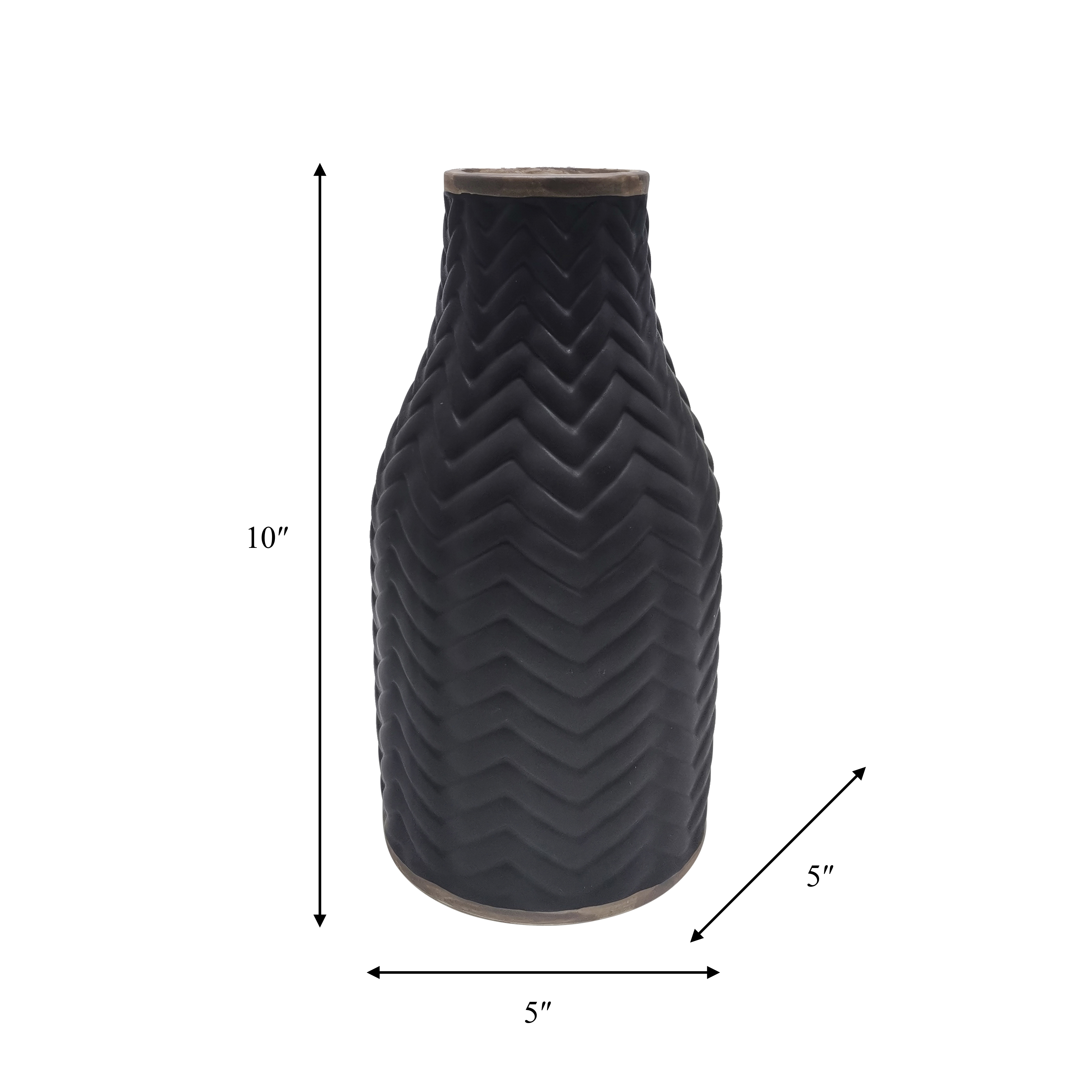 Sagebrook - 10" Chevron Vase