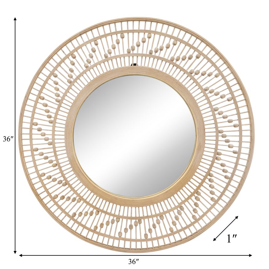 Sagebrook - Bamboo Wall Mirror in Natural