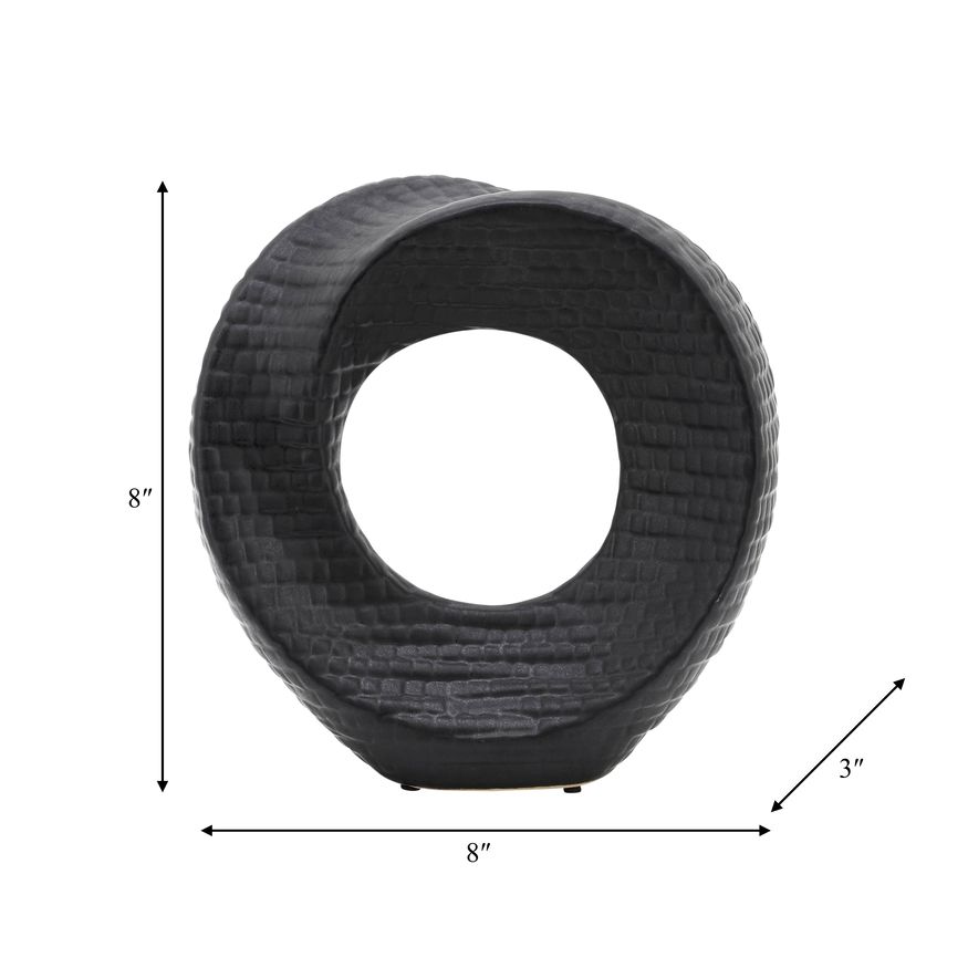 Sagebrook 8" Textured Table Top Decor - Black