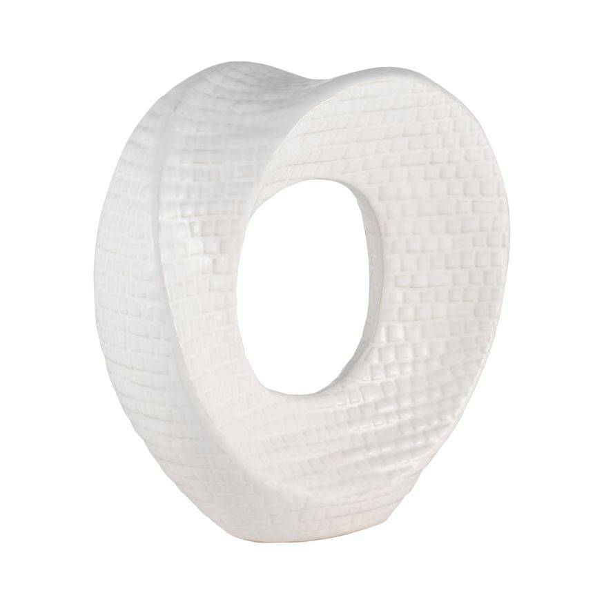 Sagebrook 8" Textured Table Top Decor - White