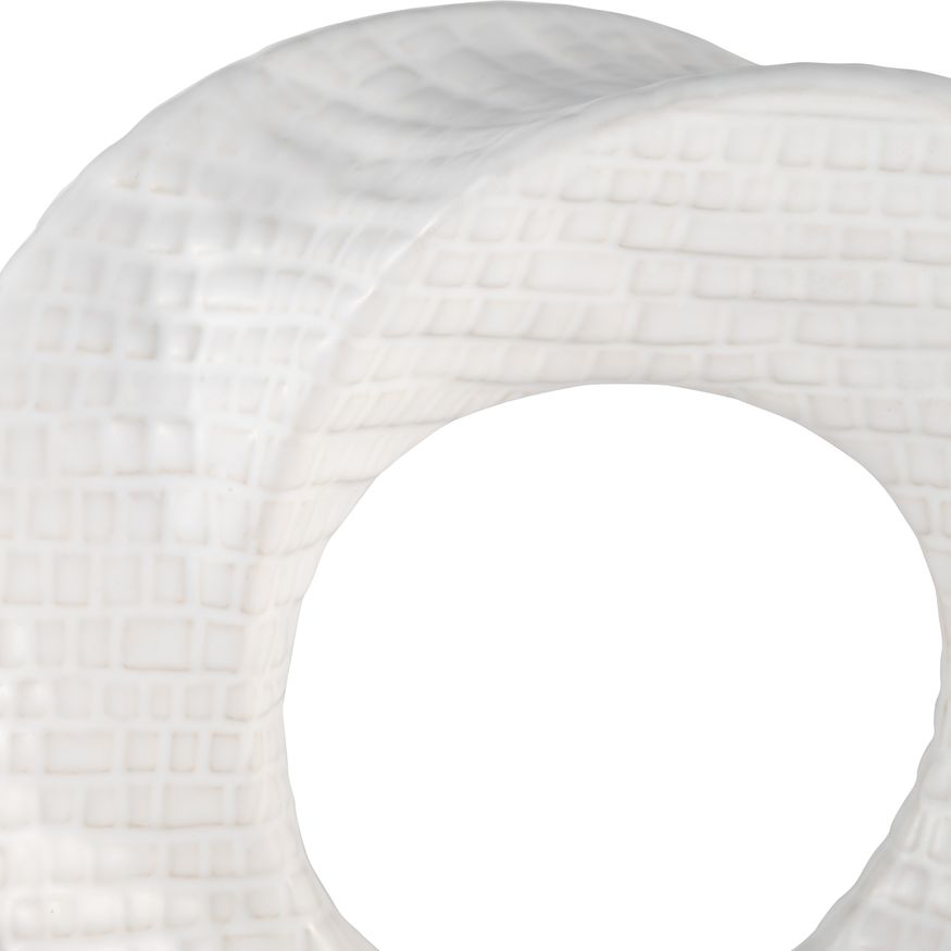 Sagebrook 8" Textured Table Top Decor - White