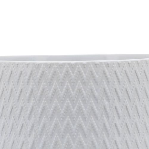 Sagebrook 10" Chevron Planter With Stand - White