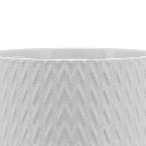 Sagebrook 8" Chevron Planter With Stand - White