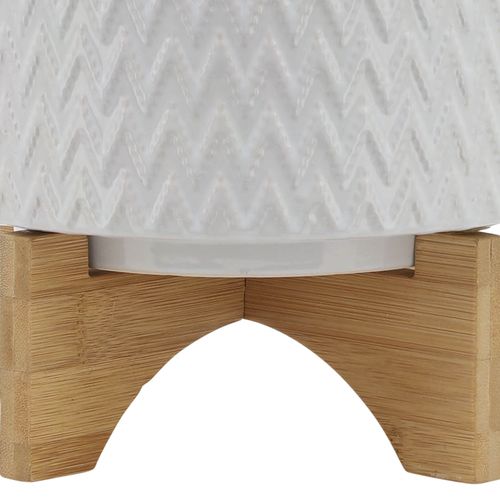 Sagebrook 8" Chevron Planter With Stand - White