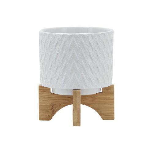 Sagebrook - 10" Diamond Planter With Stand