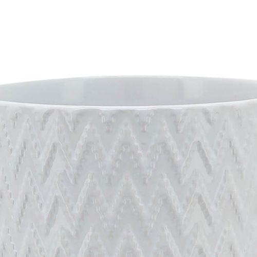 Sagebrook 5" Chevron Planter With Stand - White