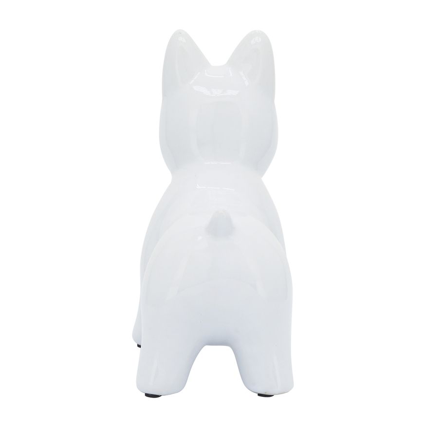 Sagebrook 8" Ceramic Dog Table Decor - White