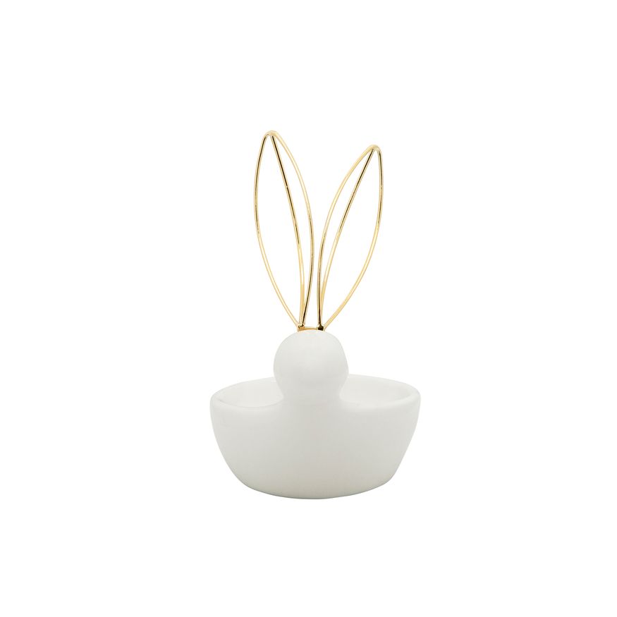 Sagebrook - 6" Bunny Trinket Tray in White