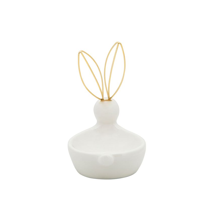Sagebrook - 6" Bunny Trinket Tray in White