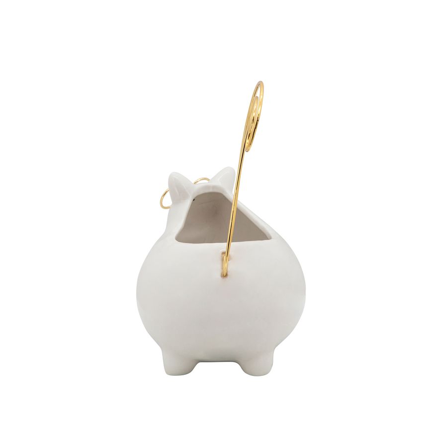 Sagebrook - 8" Kitty Trinket Tray in White