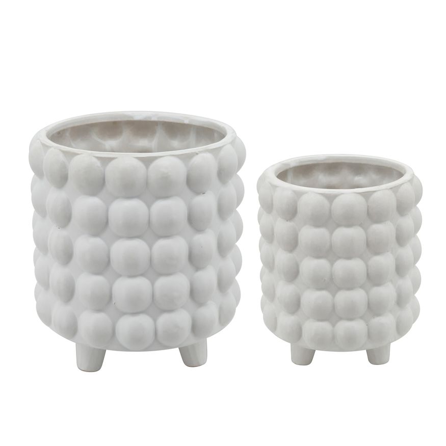 Sagebrook - 6"/8" Bubble Planters (Set Of 2)