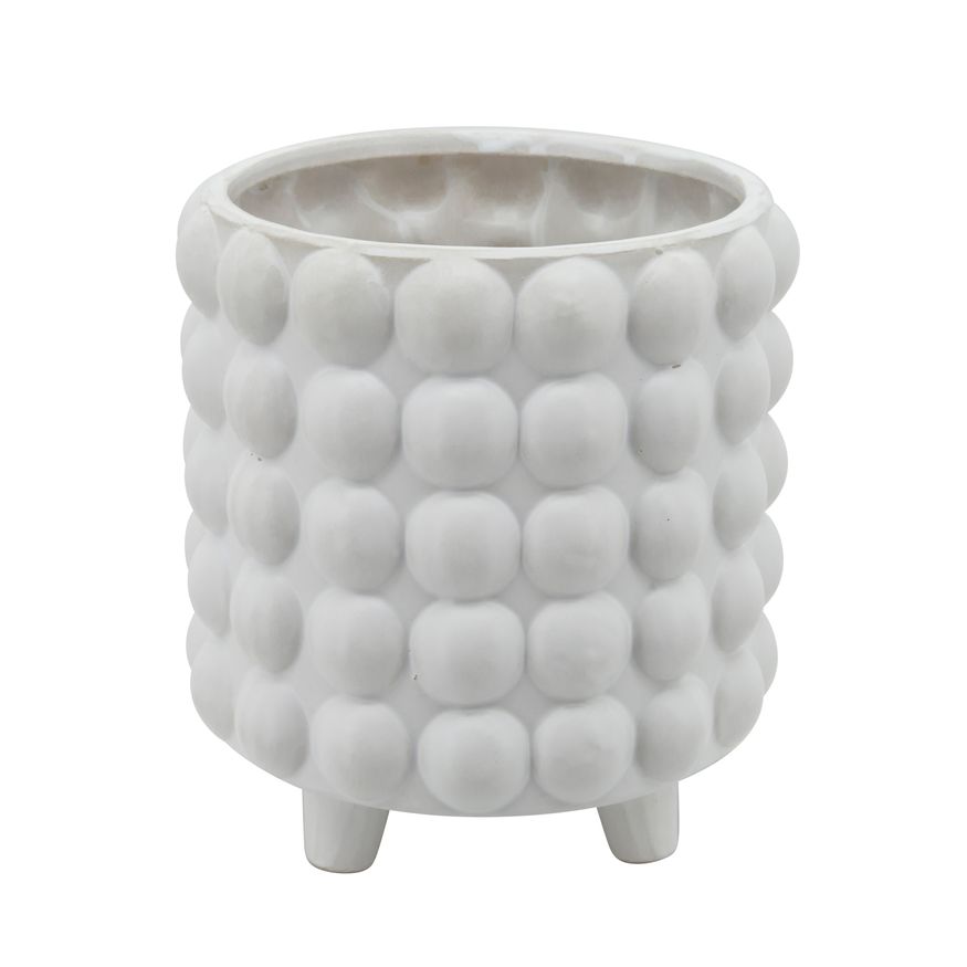 Sagebrook 6"/8" Bubble Planters (Set Of 2) - Matte White