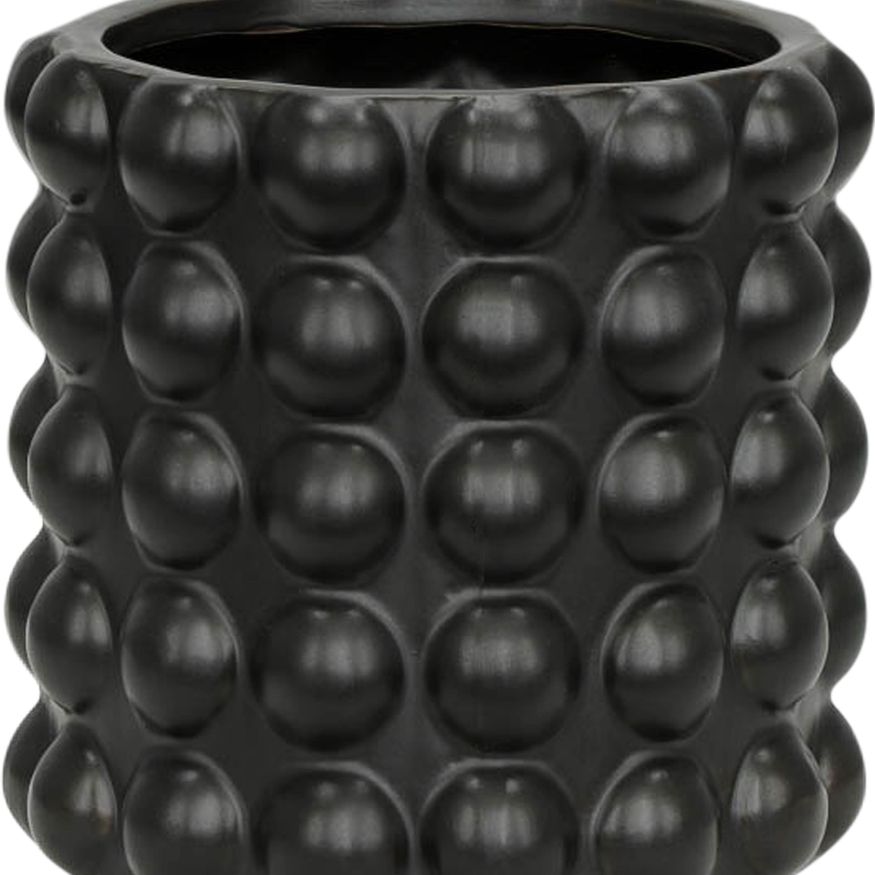 Sagebrook 6"/8" Bubble Planters (Set Of 2) - Matte Black