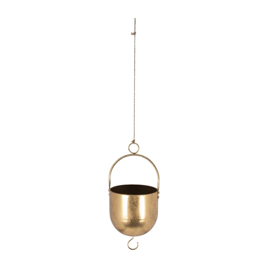 Sagebrook 6" Metal Hanging Planter - Gold
