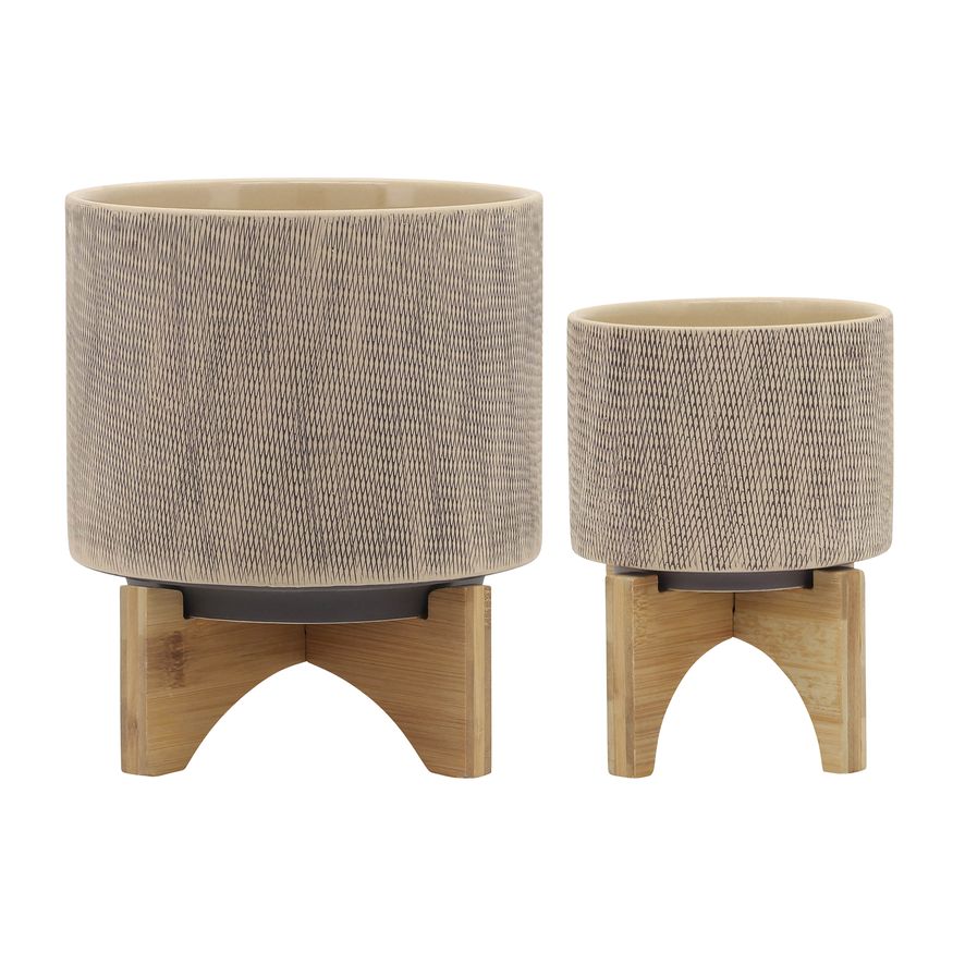 Sagebrook - 10" Mesh Planter With Stand