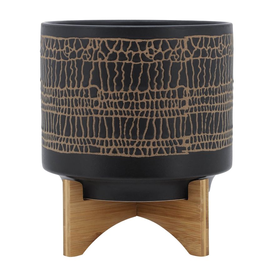 Sagebrook - 8" Glazed Planter With Stand