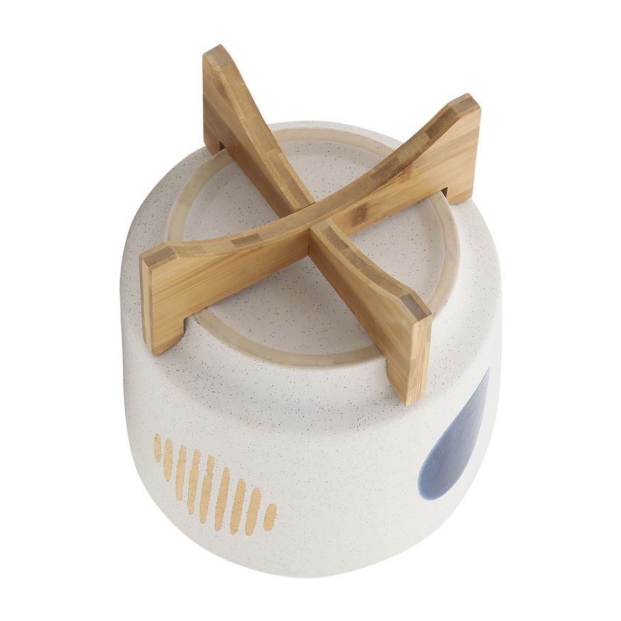 Sagebrook 10" Funky Planter With Stand - White