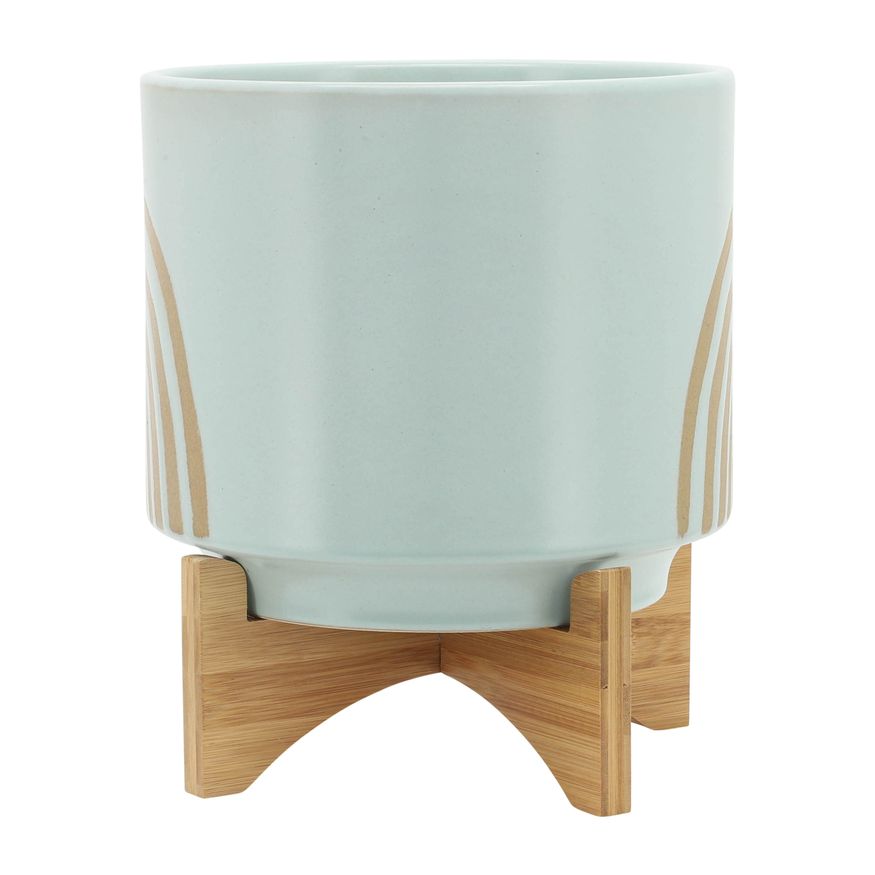 Sagebrook 10" Arch Planter With Stand - Mint