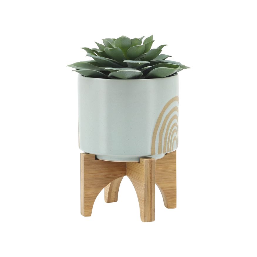 Sagebrook 5"/8" Arch Planter With Stand (Set Of 2) - Mint