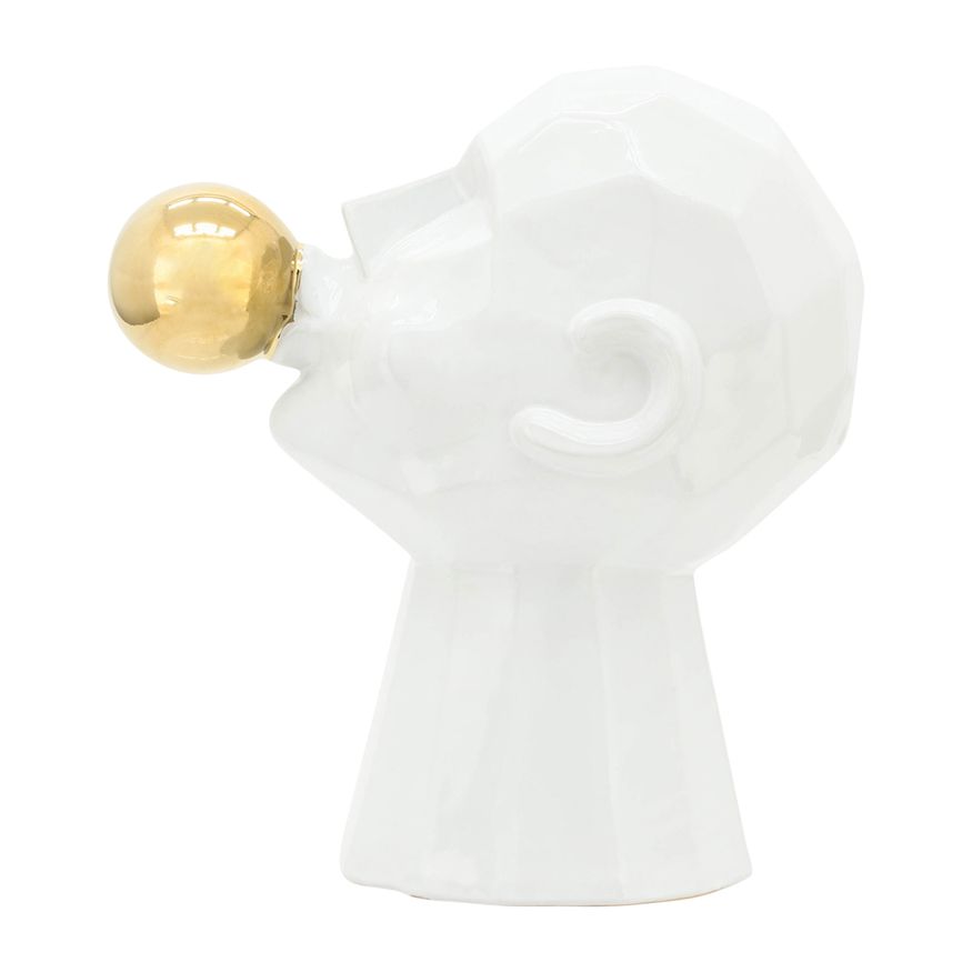 Sagebrook 12" Bubble Gum Man - White