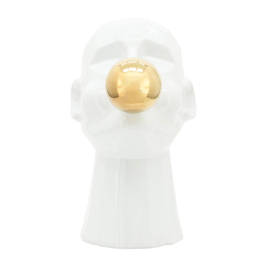 Sagebrook 12" Bubble Gum Man - White