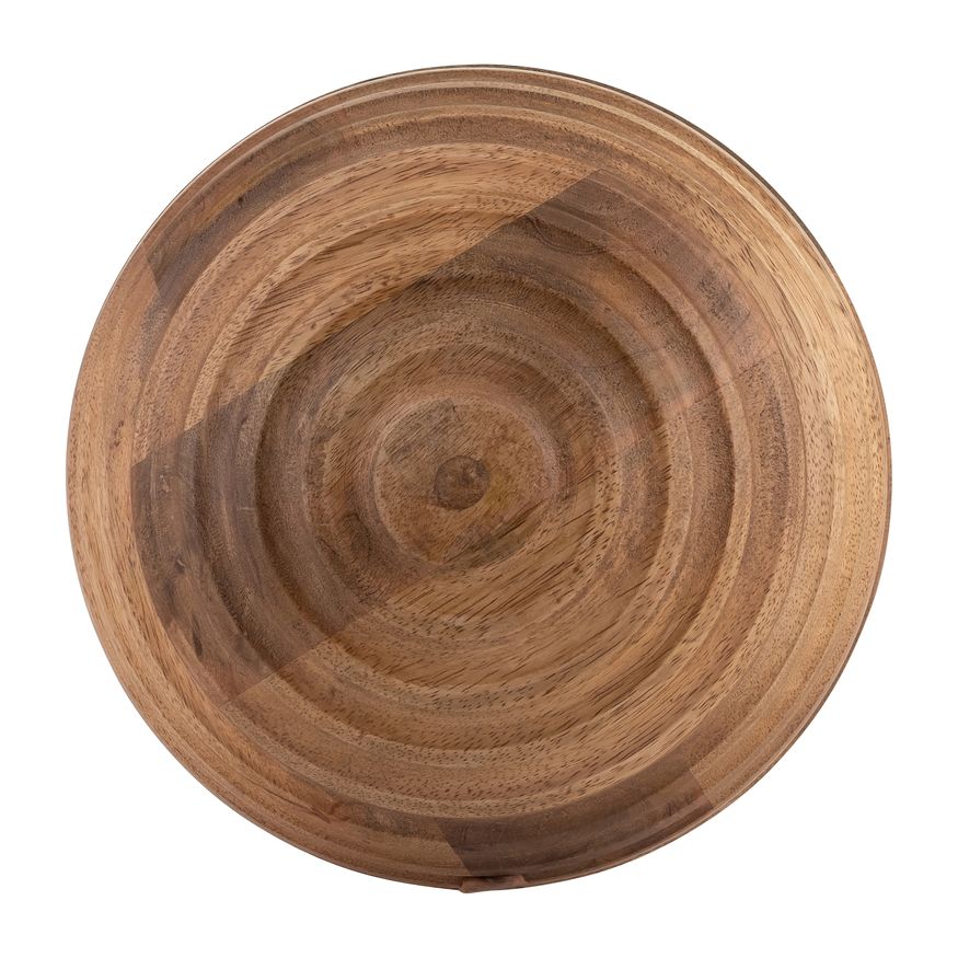 Sagebrook - 8" Wooden Orb With Ridges