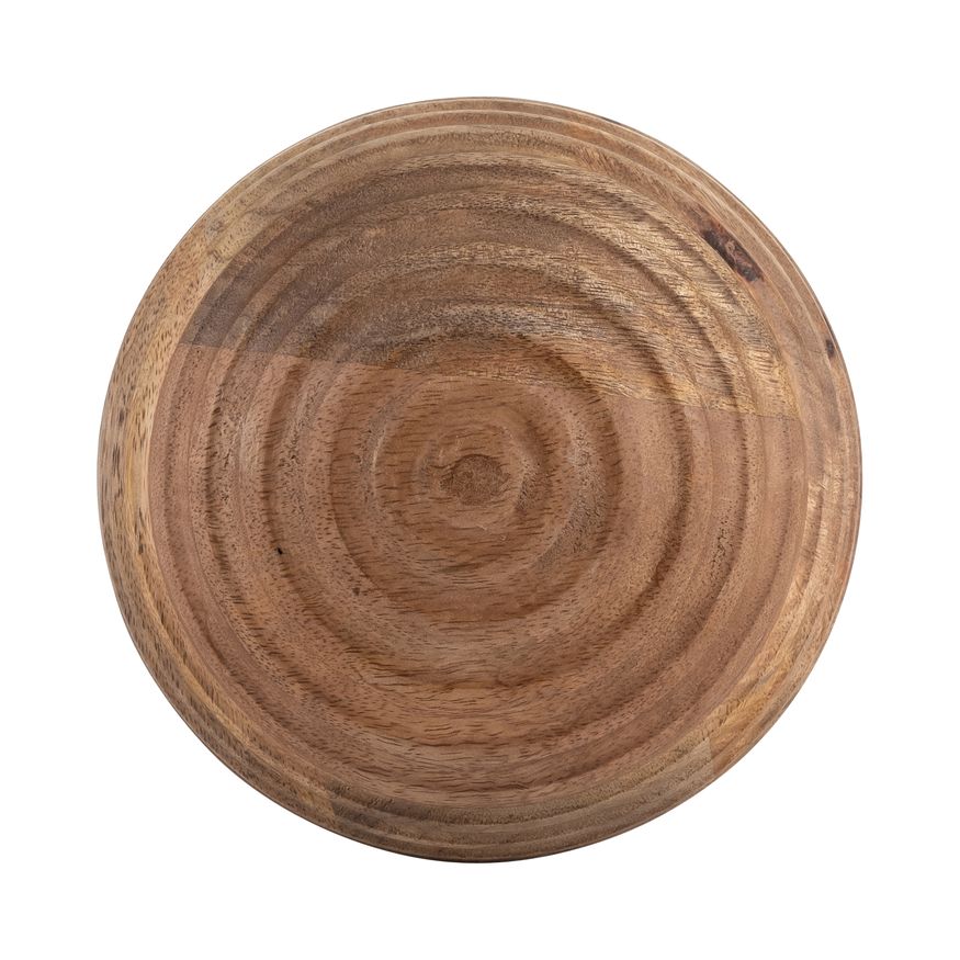 Sagebrook - 8" Wooden Orb With Ridges
