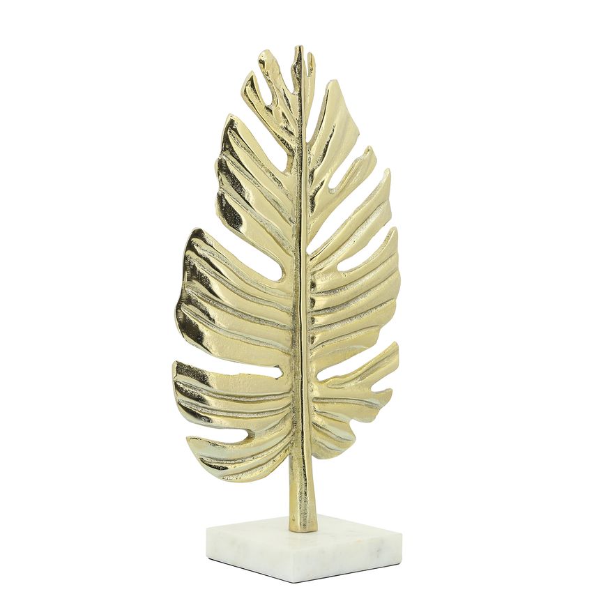 Sagebrook - 9" Metal Palm Leaf Table Decor