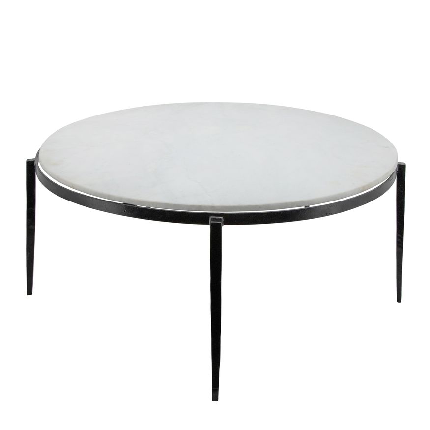 Sagebrook - Metal Coffee Table With Marble Top