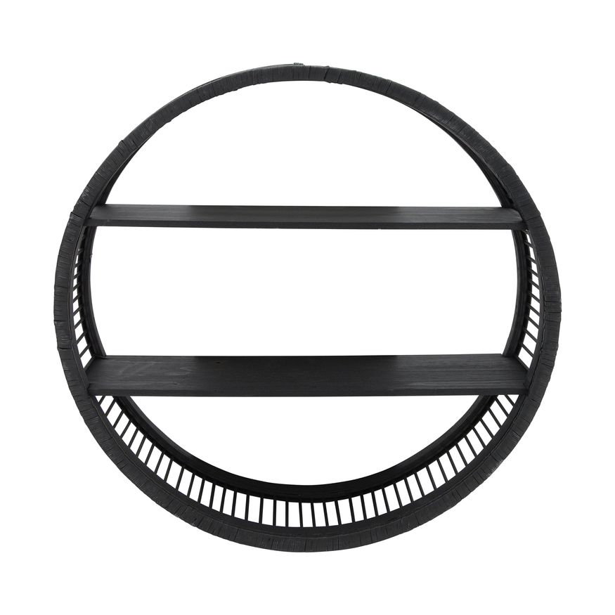 Sagebrook - Wood 2-Layered Open Shelf in Black