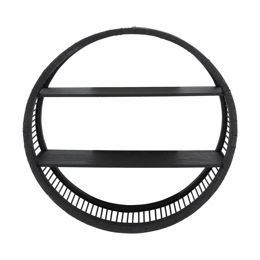 Sagebrook - Wood 2-Layered Open Shelf in Black