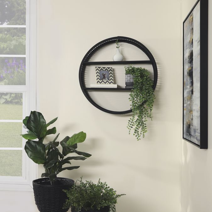 Sagebrook - Wood 2-Layered Open Shelf in Black