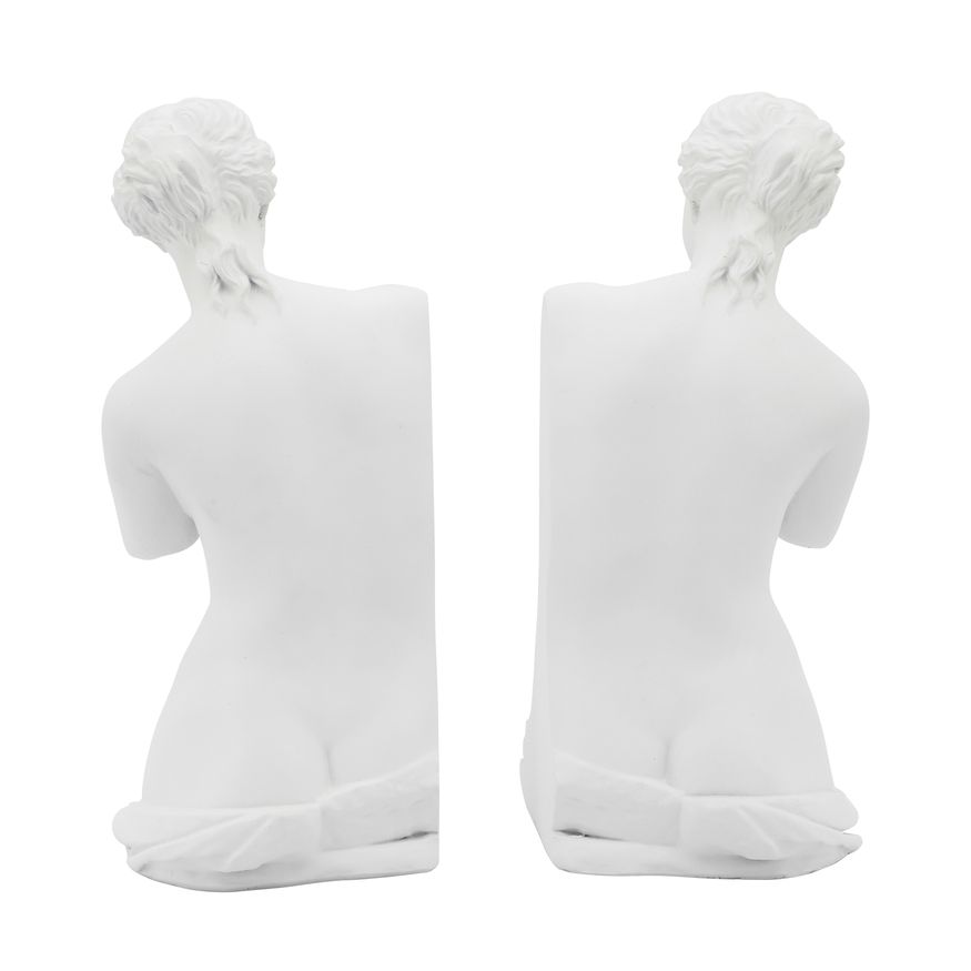 Sagebrook 11" Resin Greek Godess (Set Of 2) - White