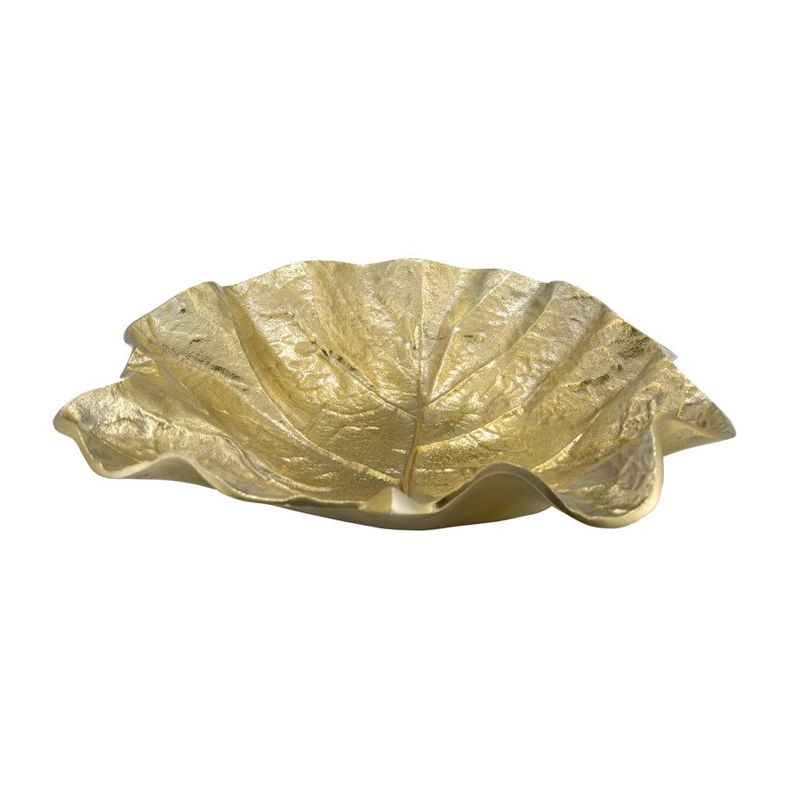 Sagebrook - 13" Metal Round Leaf Tray