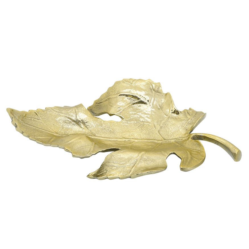 Sagebrook - 13" Metal Round Leaf Tray