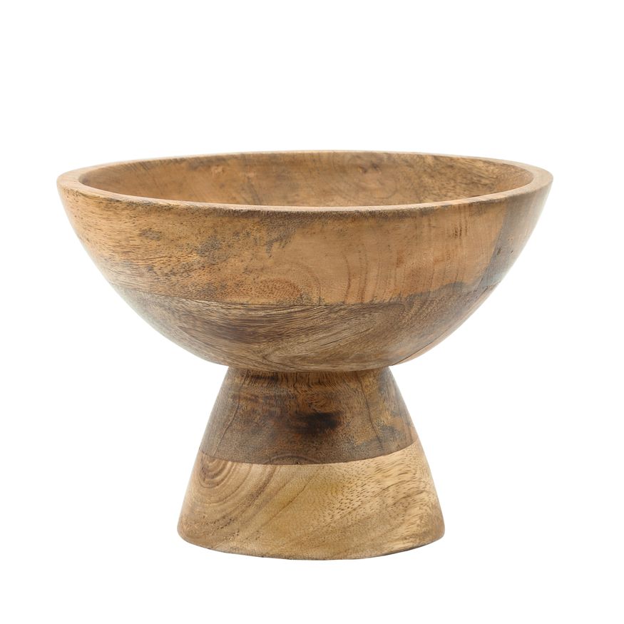 Sagebrook - 8" Wood Bowl With Stand