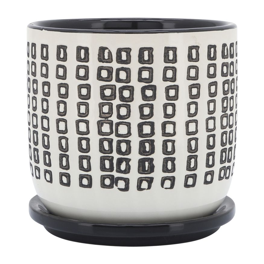Sagebrook - 6" Ceramic Planter With Saucer