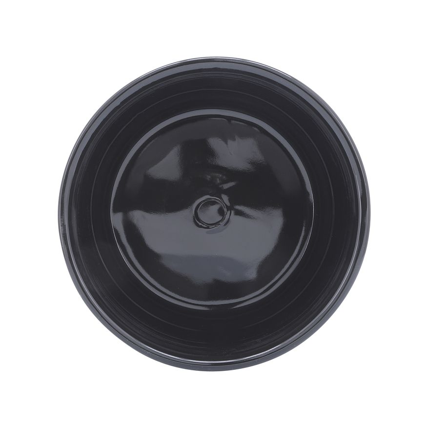 Sagebrook 6" Ceramic Planter With Saucer - Black