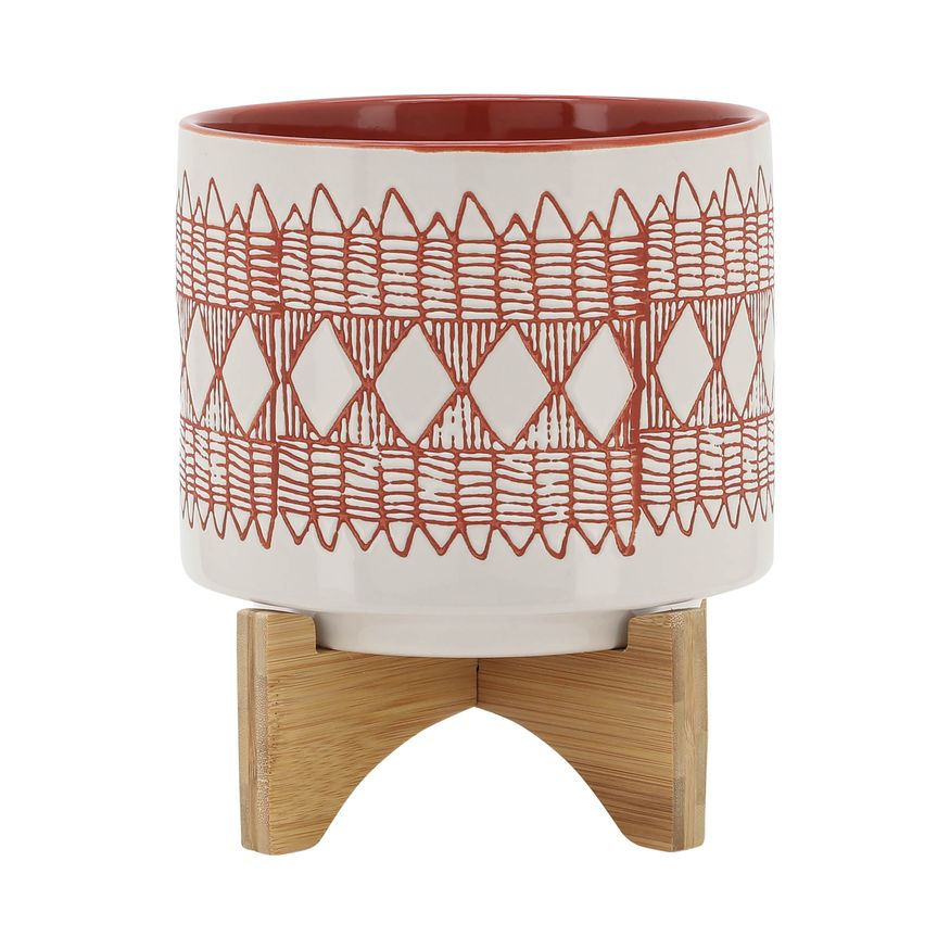 Sagebrook - 6" Ceramic Planter With Saucer