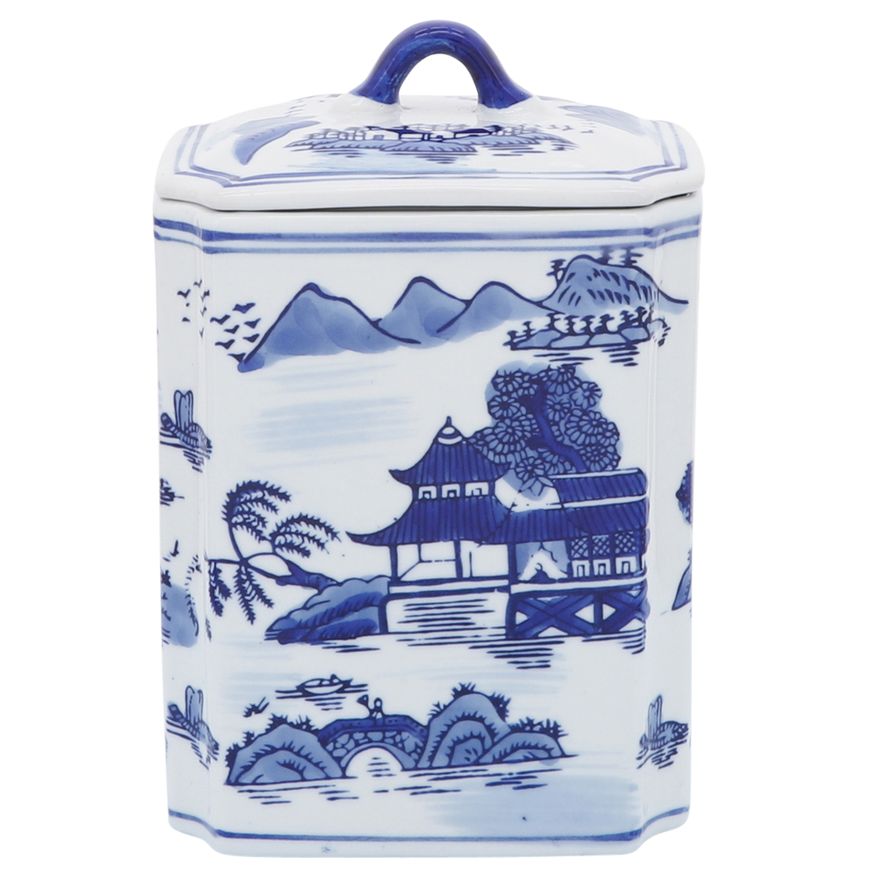 Sagebrook - 8" Ceramic Rectangular Jr With Lid