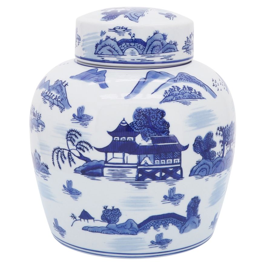 Sagebrook - 8" Ceramic Rectangular Jr With Lid
