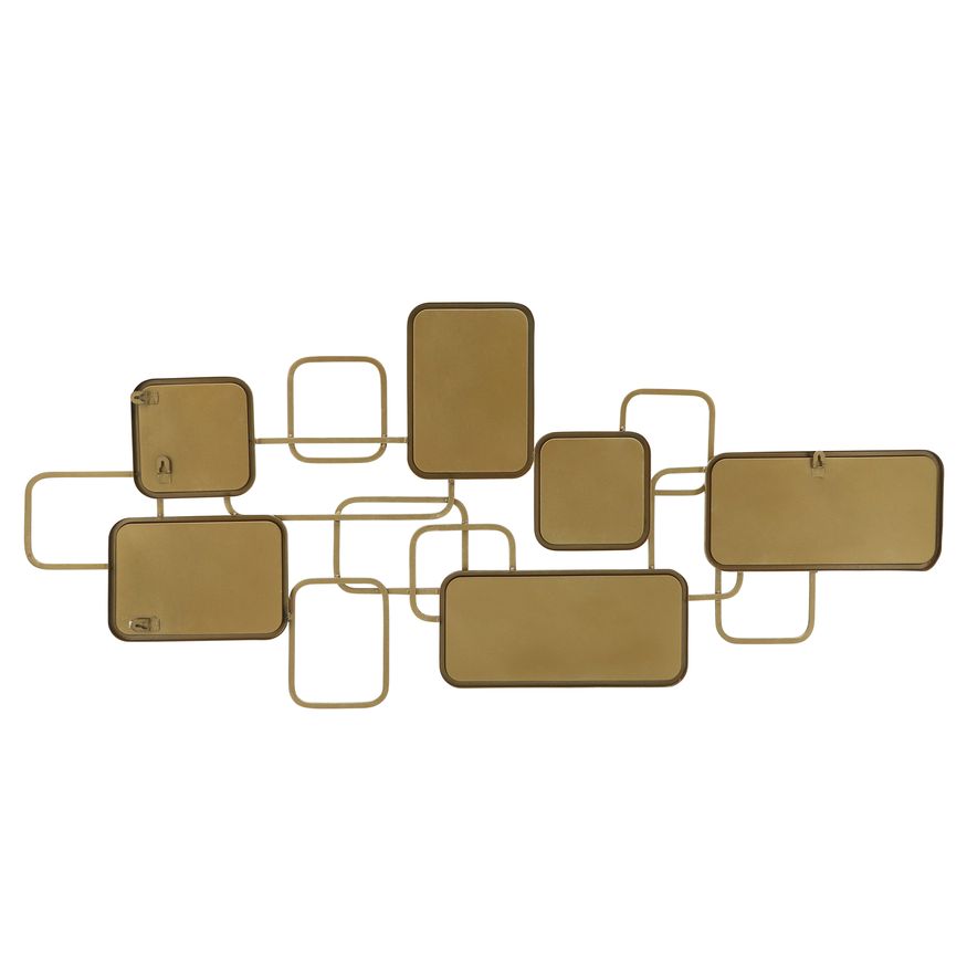 Sagebrook Metal Wall Accent With Mirrors - Gold