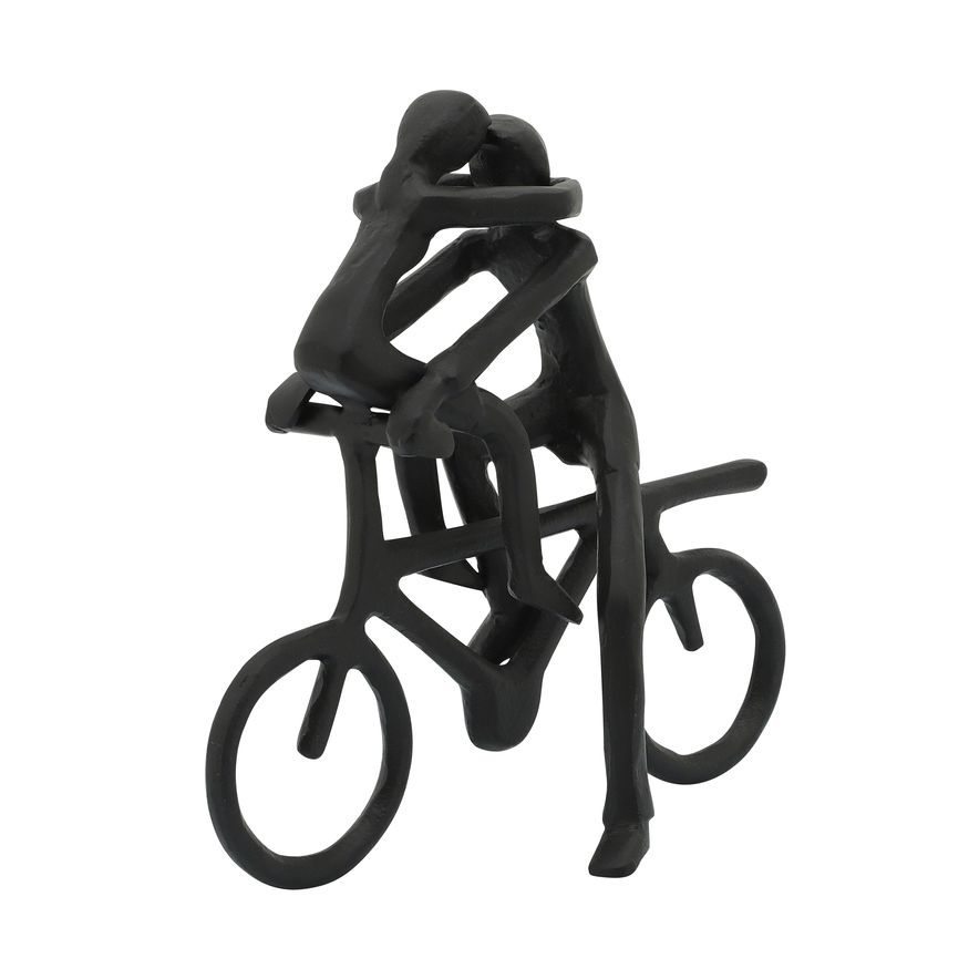 Sagebrook 10" Metal Couple On Bike - Black