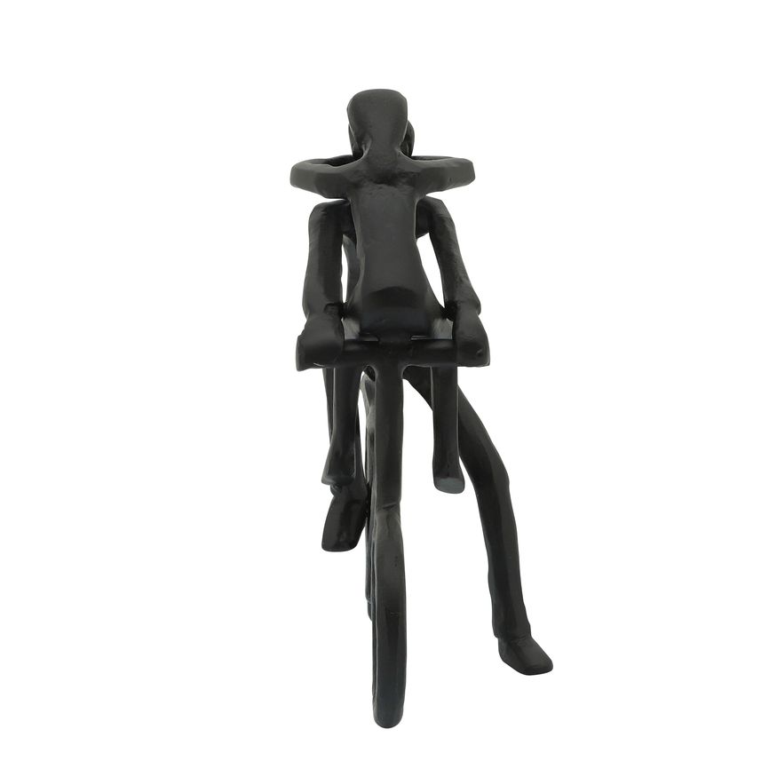 Sagebrook 10" Metal Couple On Bike - Black