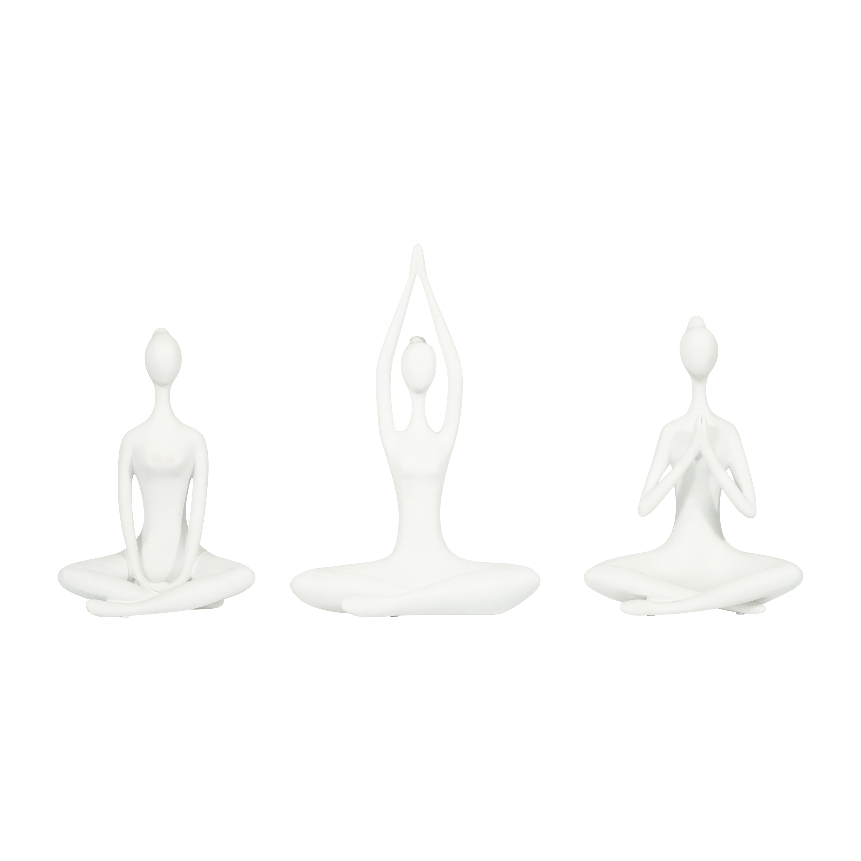 Sagebrook - 10" Resin Yoga Ladies (Set Of 3)