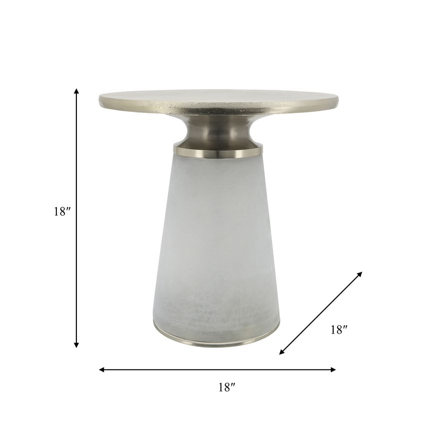 Sagebrook 18" Nebular Side Table - Frost