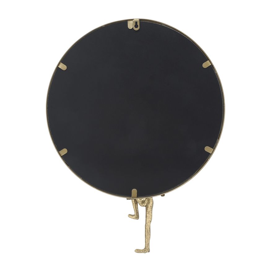 Sagebrook Metal Mirror With Man Decor - Gold